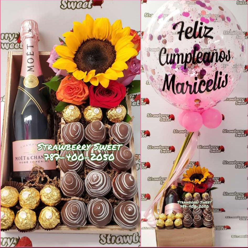 Combo Moët Box & Globo personalizado